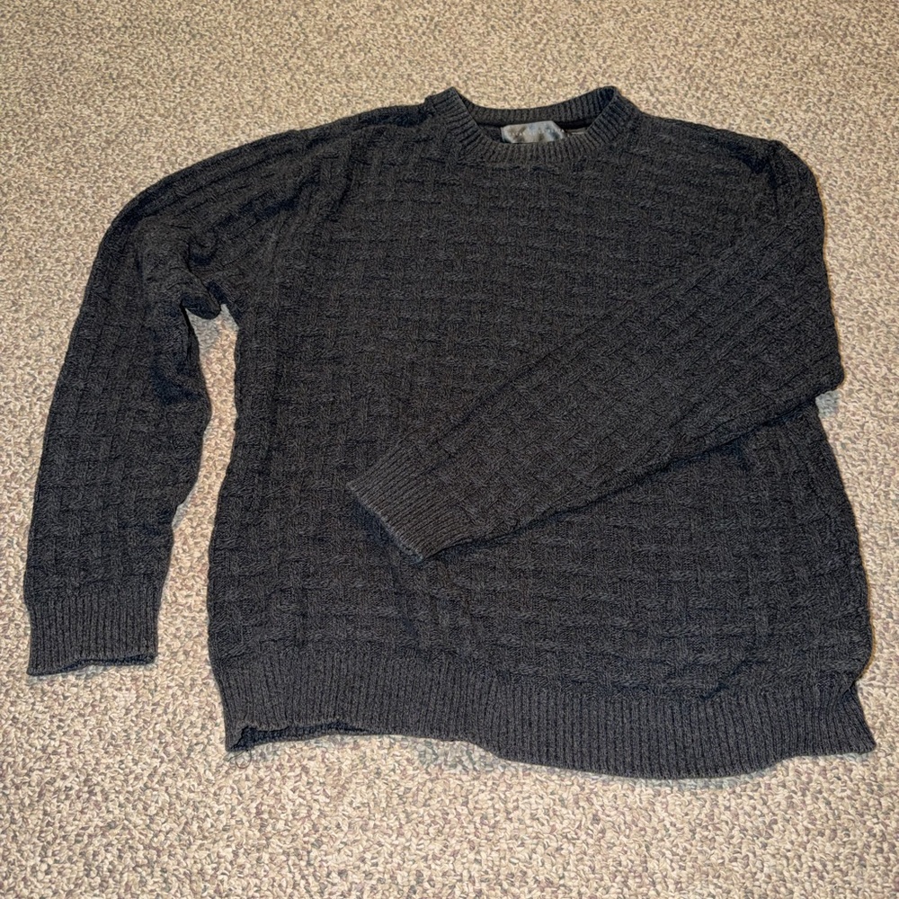 Oscar de la Renta Charcoal Crewneck Sweater